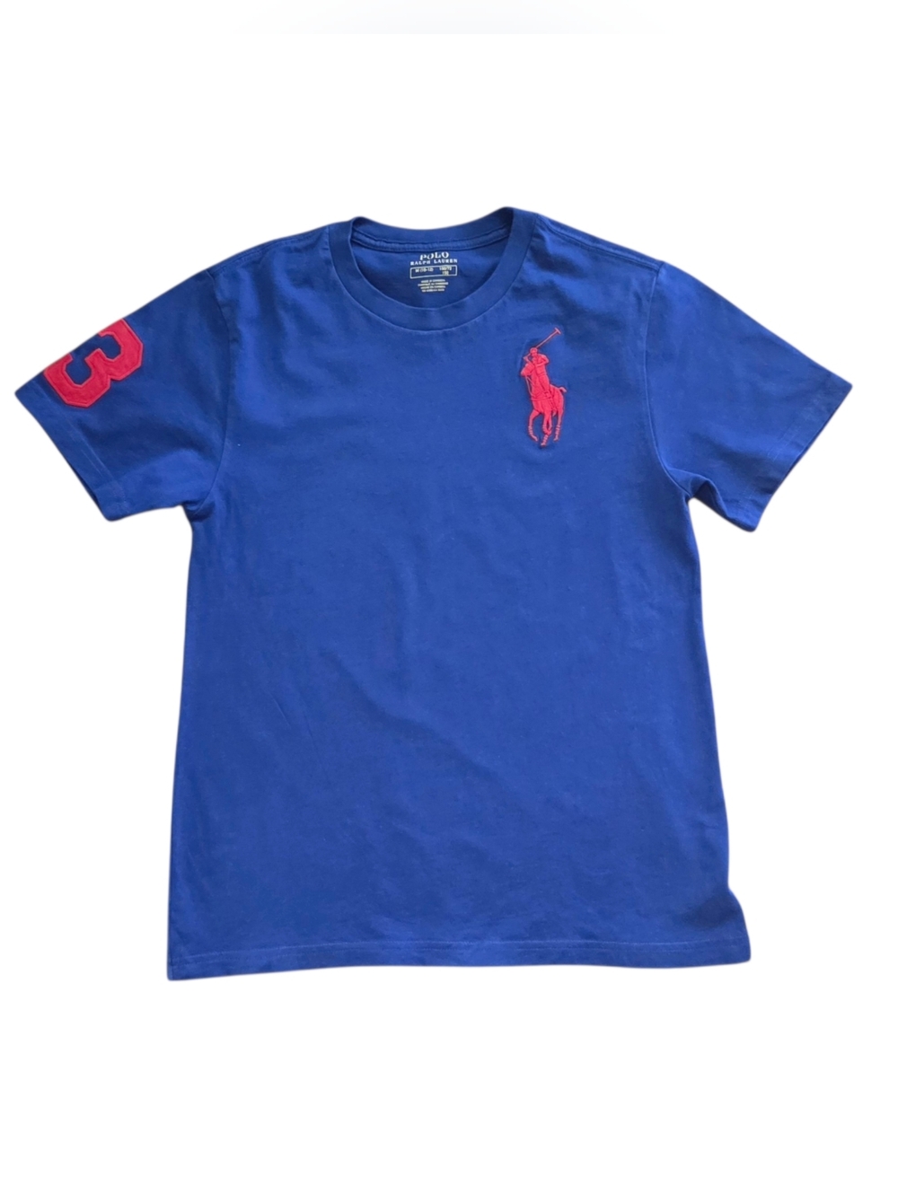 Ralph Lauren Short Sleeve Tee in Royal Blue with Red Pony